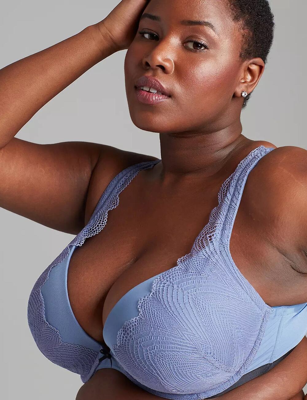 Cacique x Lane Bryant 42DD Smooth Boost Plunge Bra Push Up Plus Size